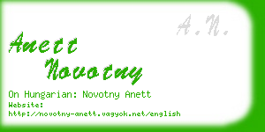 anett novotny business card